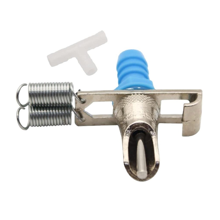 Blue Galvanized Double-Spring Rabbit Nipple Drinker